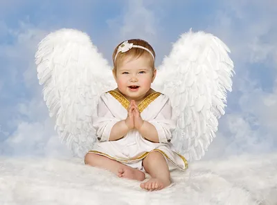 Костюм детские ангел Widmann Angel, белый, полиэстер, 104 см - 1a.lv