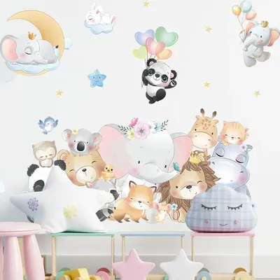 Наклейка ароматизатор на стену \"Милые животные\" детские купить по низким  ценам в интернет-магазине Uzum (513620)