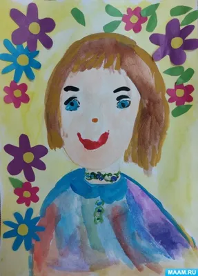 Детский рисунок «Моя мама» (1 фото). Воспитателям детских садов, школьным  учителям и педагогам - Маам.ру
