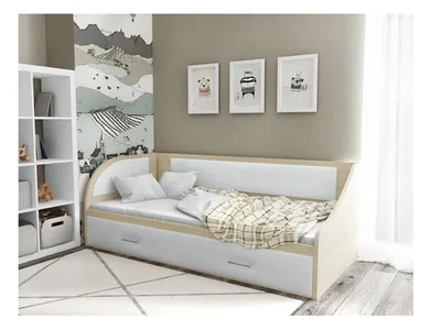 Детская выдвижная кровать 405 (графит) купить в Санкт-Петербурге | Детские  кровати от магазина Место Мебели