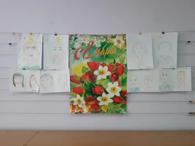 8 марта, мишка | Открытки, Поздравительные открытки, Детские рисунки