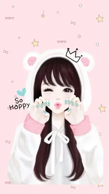 Обои iPhone wallpapers | Anime, Cute cartoon girl, Cute girl wallpaper