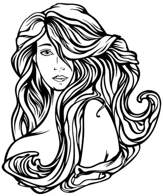Девушка с длинными волосами | Пикабу