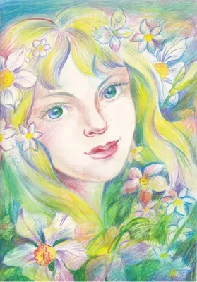 Девушка Весна Картинки Нарисованные (50 Фото)