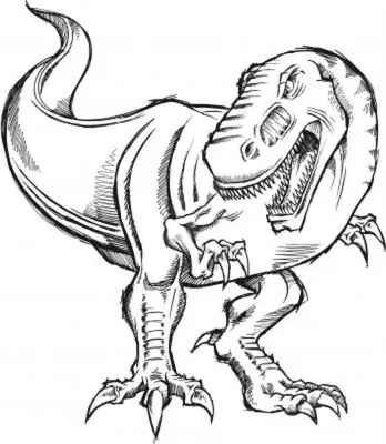 Динозавры - Распечатать раскраску для детей