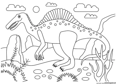 Динозавр раскраска для малышей - 73 фото