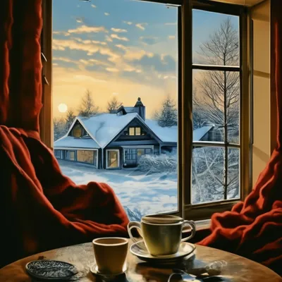 Картинка: Доброе морозное утро! Прекрасного настроения!
