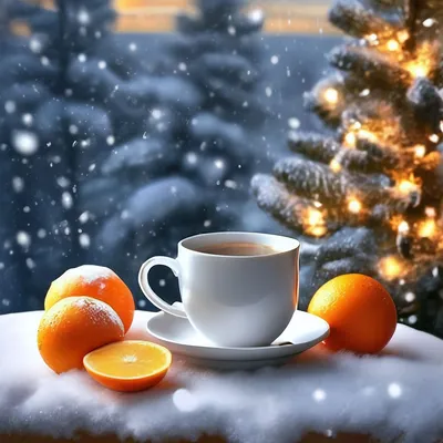 Доброе зимнее утро свежесть апельсины…» — создано в Шедевруме