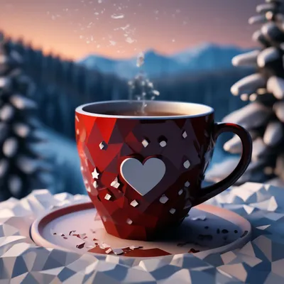 чашку горячего ароматического кофе зимой у окна с теплым шарфом доброе утро  Стоковое Фото - изображение насчитывающей бело, погода: 242085448