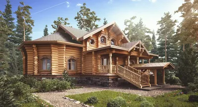 Проект дома из бревна 8х9 м общей площадью 104 м2 от 2430000 рублей