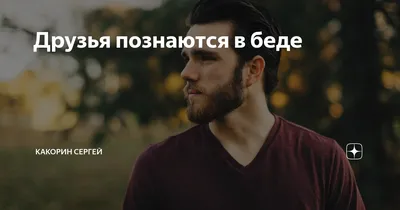 Стихотворение «Друзья познаются в беде ...», поэт KONSTANTIN