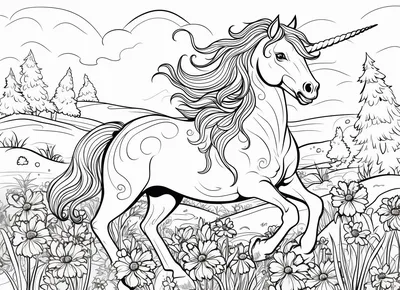 Единорог (Unicorn) | Раскраска для детей: 21 разукрашка