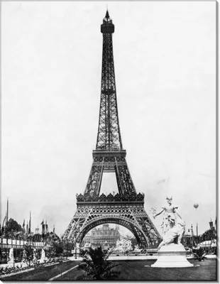 Изображение Эйфелева башня Разное Город и городские пейзажи Черно-белые  Разное