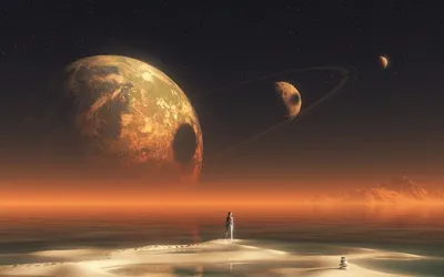 Картина на холсте фантастический космос планеты (5) 20х30 см - купить по  низкой цене в интернет-магазине OZON (1009757343)