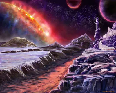 Фантастические планеты, луны, астероидная научная фантастика звёздная  Иллюстрация вектора - иллюстрации насчитывающей галактика, небесно: 62871841
