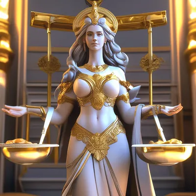 Фемида Богиня правосудия ✨ , стоит в…» — создано в Шедевруме