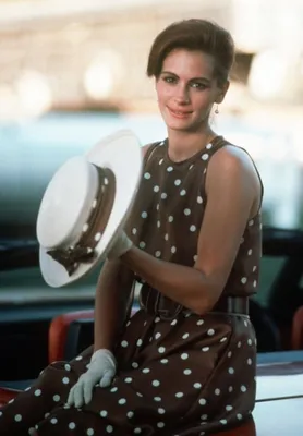 Джулия Робертс на съёмках фильма \"Красотка\", 1990 год
