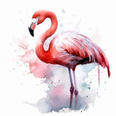 Красно-розовый фламинго На тонких нитках Блэк-клюк-точка Птица  стилизованная Картинка, нарисованная вручную Иллюстрация штока -  иллюстрации насчитывающей бобра, конструкция: 159924474