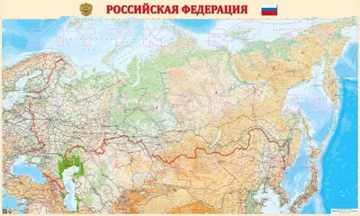 Изготовление карты России с федеральными округами - MAPPRINT