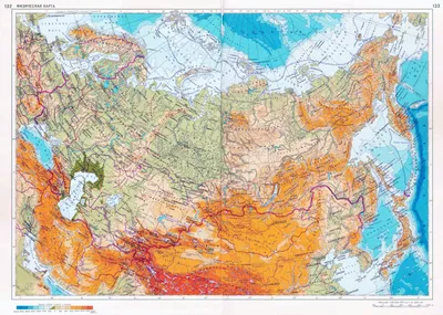 Купить Физическую карту Российской Федерации (подробная) Интернет магазин  CityKart