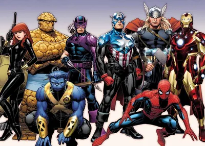 ᐉ Картина постер Gee! Marvel heroes Герои Марвел вселенная 60х40 см  MH.09.052