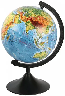 Глобусы : Глобус Земли D-40 Физико-политический с LED подсветкой /Новые  границы