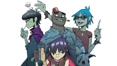 2D Gorillaz обои для рабочего стола, картинки, фото, 1920x1080.