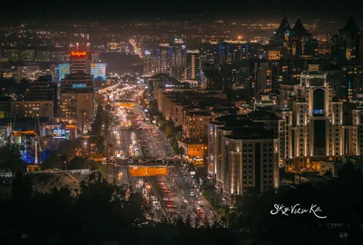 Фотографии Алматы. Сделаны в ночное время суток. Качество 4K