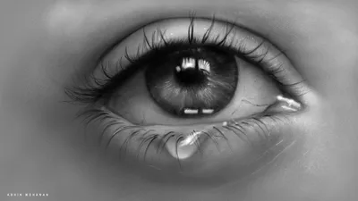 девушка с большими глазами и плачущими и слезами Иллюстрация вектора -  иллюстрации насчитывающей возникновения, плакать: 241165164