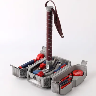 Marvel Avengers Thor's Hammer 44-Piece Tool Set - Mjolnir Toolbox All- –  Ukonic