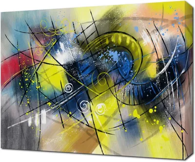 Картина на холсте с подрамником ХитАрт Яркая абстракция 60x38 см - купить в  Москве, цены на Мегамаркет