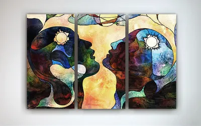 Картина на деревянном подрамнике Первое ателье \"Яркая абстракция с цветами\"  115x115 см по цене 3163 ₽/шт. купить в Барнауле в интернет-магазине Леруа  Мерлен