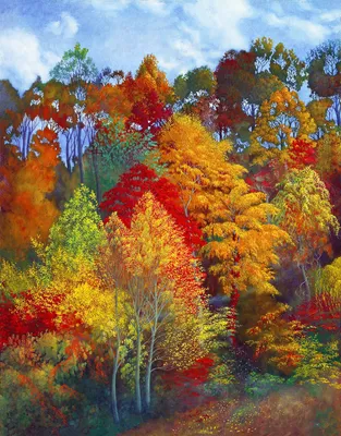 Яркая осень» картина Шайкиной Наталии маслом на холсте — заказать на  ArtNow.ru
