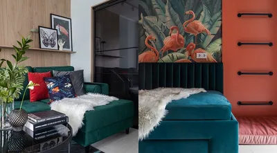 Интерьер яркой гостиной с диваном Oscar и журнальными столиками Elliot —  фабрика современной дизайнерской мебели SKDESIGN