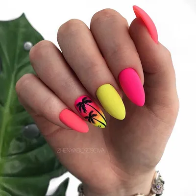 Яркий летний маникюр | Perfect nails, Beach nail designs, Manicure