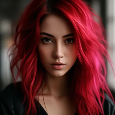 Ярко красный цвет волос краска (41 лучших фото)