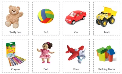 Карточки Toys - Игрушки на английском - Скачать в PDF