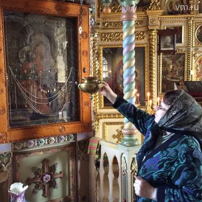 Икона Образ Владимирской Пресвятой Богородицы в золоте от художественной  мастерской Наследие