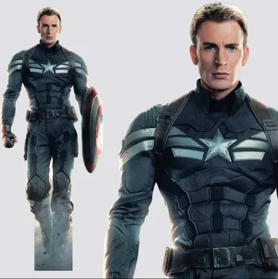 Ростовая фигура Капитан Америка (Captain America) вид 3 (700х1800 мм) -  купить по выгодной цене | Магазин шаблонов Принт100