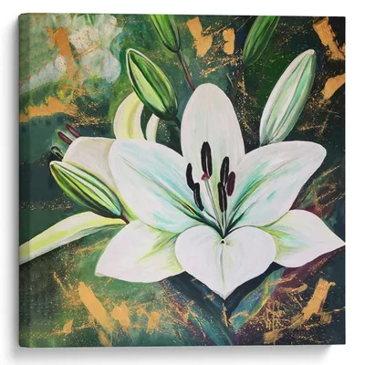 Картина Белая лилия (38 х 28 см). Акварель в магазине «ART MIRACLE» на  Ламбада-маркете