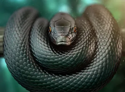 Черная змея. | Пикабу