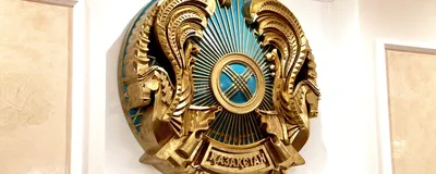 Казахстан Герб Республики Казахстан Флаг Символ Республики Казахстан  Использовать Заставки Векторное изображение ©Veta_kz 235663214