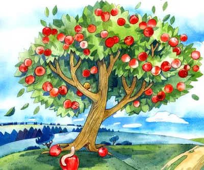 Фарфоровая яблоня с золотыми яблоками…» — создано в Шедевруме