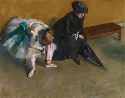 Дега Эдгар (Париж 1834-1917) - Ожидание (48х61 см) ок1882 (картина) — Музей  Гетти