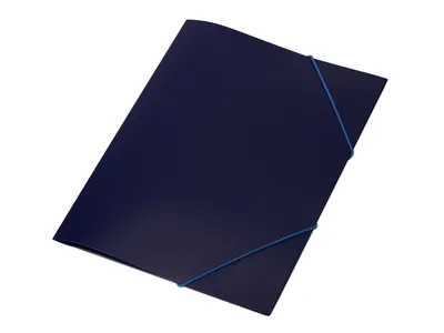 Папка с зажимом Attache А4 0.7 мм синяя (до 150 листов) – DOUBLE