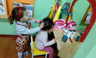 Детская игровая парикмахерская №3 для детского сада №63 Размеры: Ширина: 90  см, Глубина: 45 см, Высота: 129.. | ВКонтакте