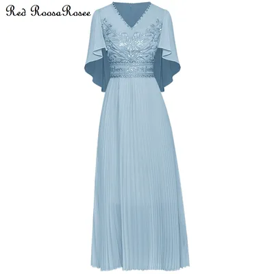 Женская одежда оптом Montella | Синее платье с белым воротничком № 33853