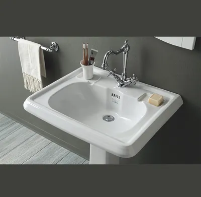 SIMAS Arcade AR844*1 - Раковина для ванной комнаты 68 см | с одним  отверстием для смесителя, купить в интернет-магазине сантехники Сантехмаг.Ру