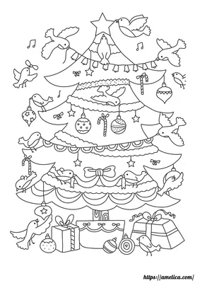 Раскраска Зима картинка А4 для девочек | RaskraskA4.ru