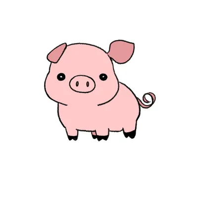 Свинка нарисованная - 75 фото
